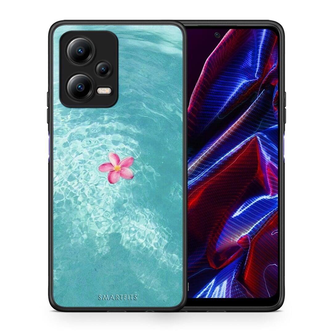 Θήκη Xiaomi Redmi Note 12 5G Water Flower από τη Smartfits με σχέδιο στο πίσω μέρος και μαύρο περίβλημα | Xiaomi Redmi Note 12 5G Water Flower Case with Colorful Back and Black Bezels