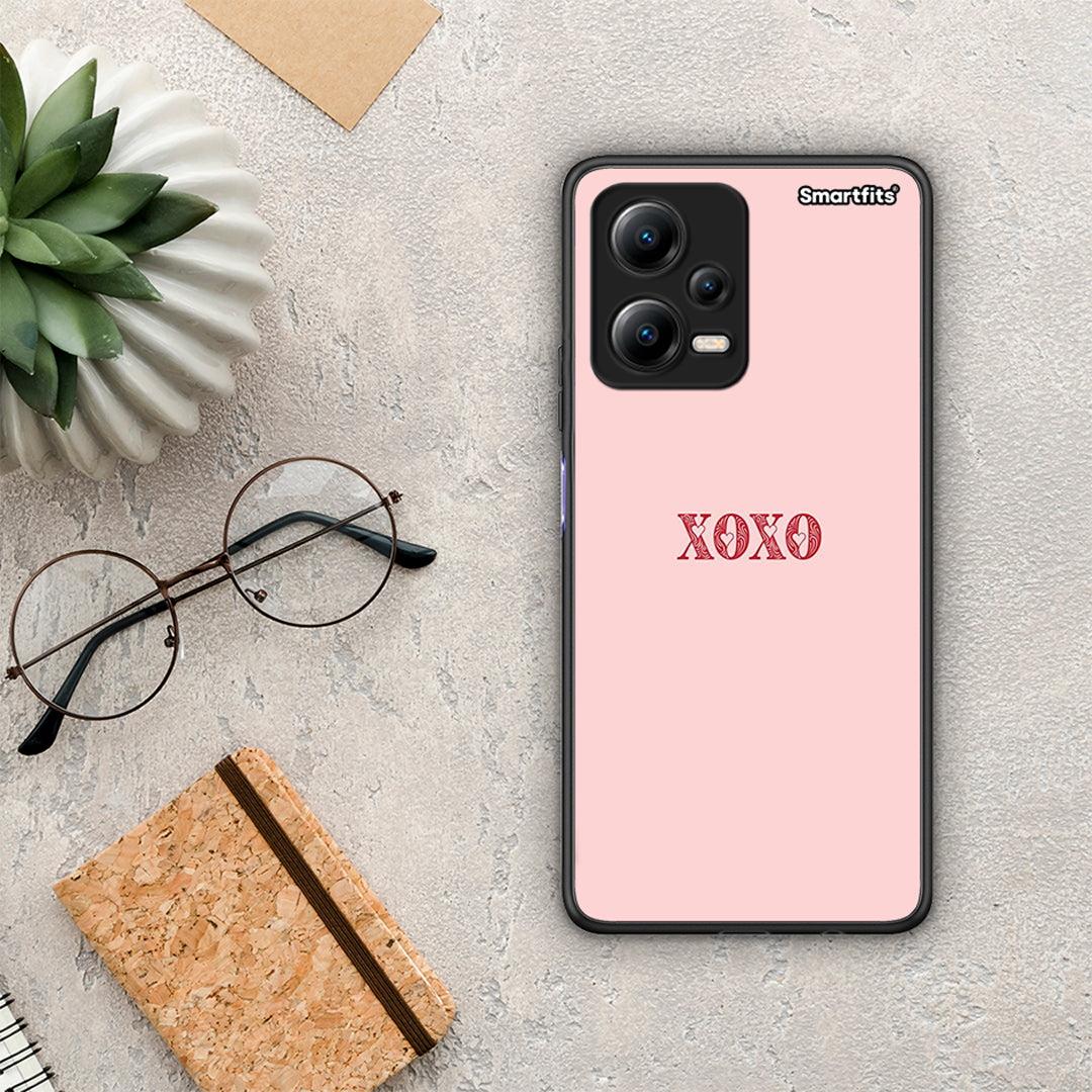 Θήκη Xiaomi Redmi Note 12 5G XOXO Love από τη Smartfits με σχέδιο στο πίσω μέρος και μαύρο περίβλημα | Xiaomi Redmi Note 12 5G XOXO Love Case with Colorful Back and Black Bezels