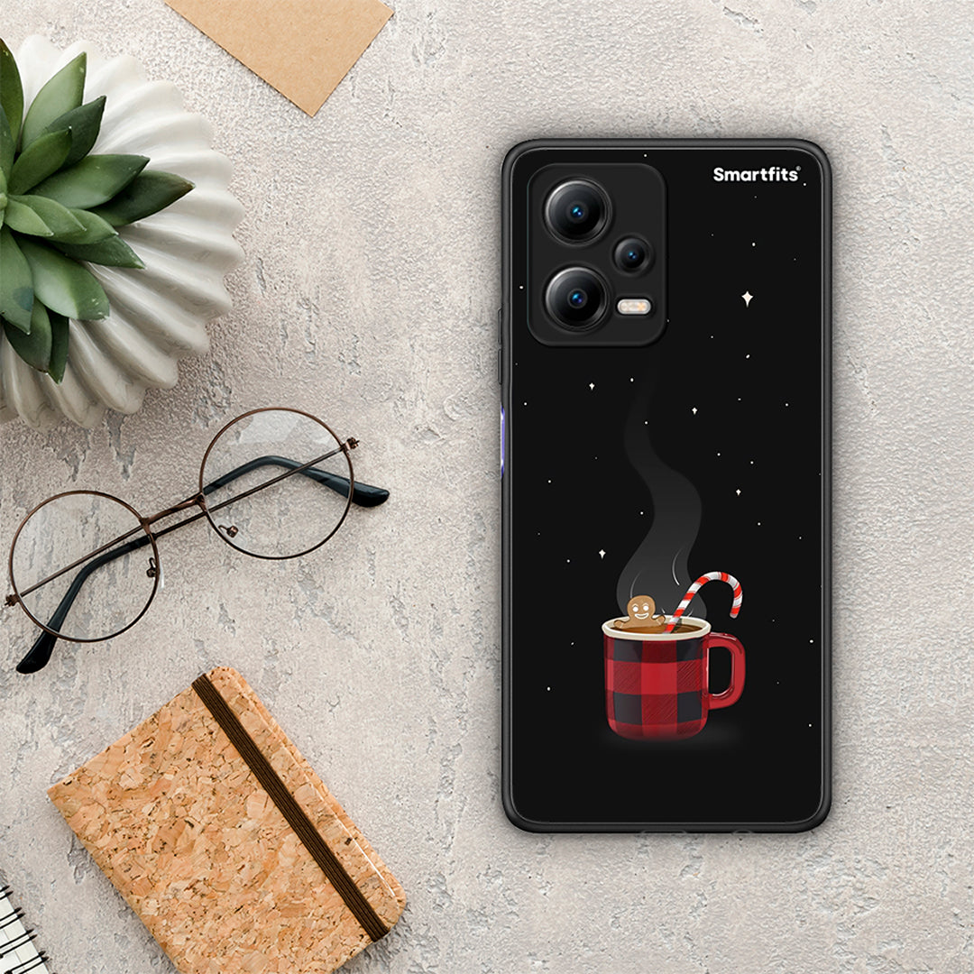 Θήκη Xiaomi Redmi Note 12 5G Xmas Bathing από τη Smartfits με σχέδιο στο πίσω μέρος και μαύρο περίβλημα | Xiaomi Redmi Note 12 5G Xmas Bathing Case with Colorful Back and Black Bezels