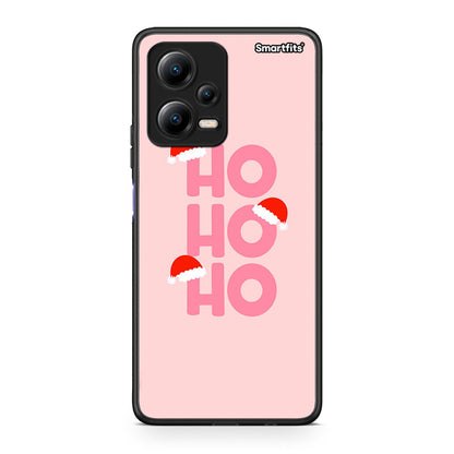 Θήκη Xiaomi Redmi Note 12 5G Xmas Ho Ho Ho από τη Smartfits με σχέδιο στο πίσω μέρος και μαύρο περίβλημα | Xiaomi Redmi Note 12 5G Xmas Ho Ho Ho Case with Colorful Back and Black Bezels