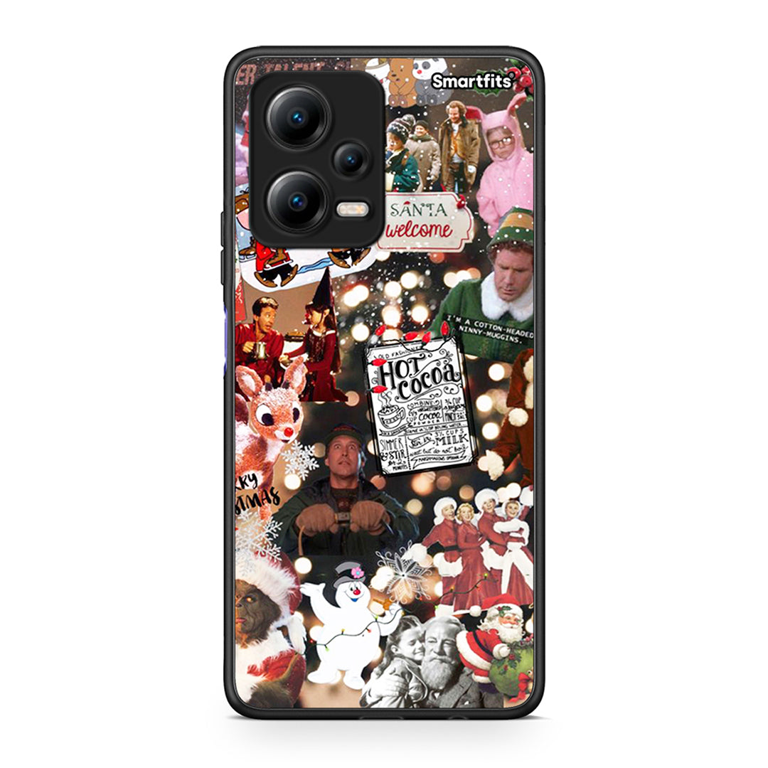 Θήκη Xiaomi Redmi Note 12 5G Xmas Movies από τη Smartfits με σχέδιο στο πίσω μέρος και μαύρο περίβλημα | Xiaomi Redmi Note 12 5G Xmas Movies Case with Colorful Back and Black Bezels