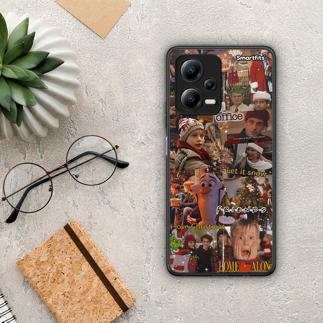 Θήκη Xiaomi Redmi Note 12 5G Xmas Wishes από τη Smartfits με σχέδιο στο πίσω μέρος και μαύρο περίβλημα | Xiaomi Redmi Note 12 5G Xmas Wishes Case with Colorful Back and Black Bezels