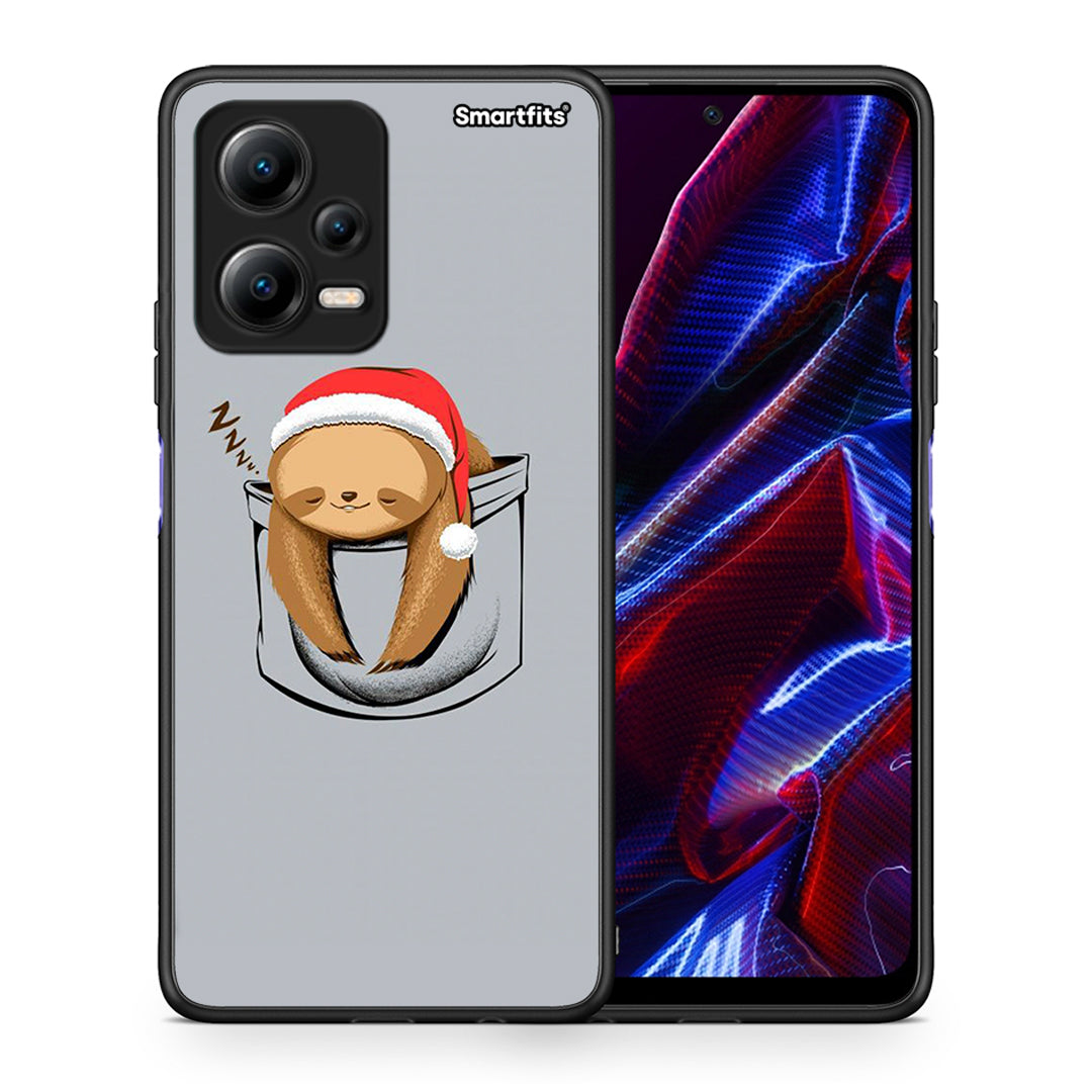 Θήκη Xiaomi Redmi Note 12 5G Xmas Zzzz από τη Smartfits με σχέδιο στο πίσω μέρος και μαύρο περίβλημα | Xiaomi Redmi Note 12 5G Xmas Zzzz Case with Colorful Back and Black Bezels