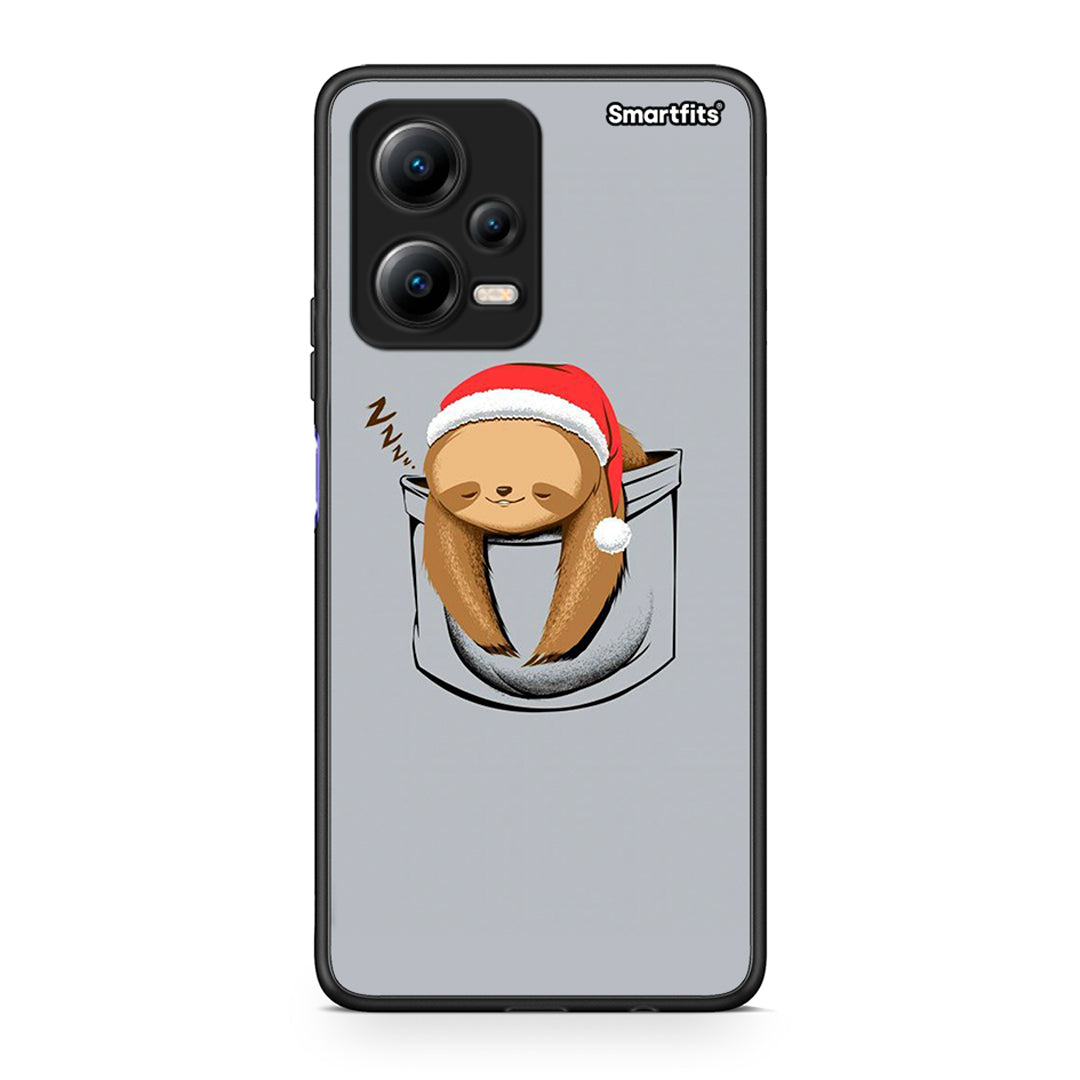 Θήκη Xiaomi Redmi Note 12 5G Xmas Zzzz από τη Smartfits με σχέδιο στο πίσω μέρος και μαύρο περίβλημα | Xiaomi Redmi Note 12 5G Xmas Zzzz Case with Colorful Back and Black Bezels