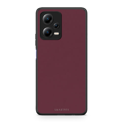 Θήκη Xiaomi Redmi Note 12 5G Muted Burgundy από τη Smartfits με σχέδιο στο πίσω μέρος και μαύρο περίβλημα | Xiaomi Redmi Note 12 5G Muted Burgundy case with colorful back and black bezels