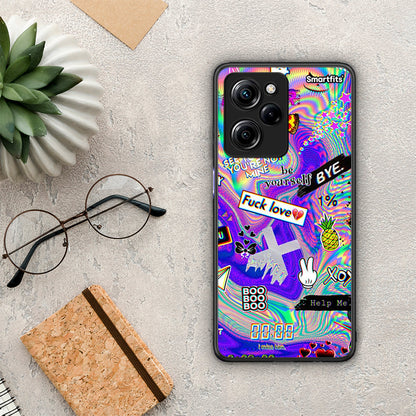 Θήκη Xiaomi Poco X5 Pro 5G Dual Game Over από τη Smartfits με σχέδιο στο πίσω μέρος και μαύρο περίβλημα | Xiaomi Poco X5 Pro 5G Dual Game Over Case with Colorful Back and Black Bezels