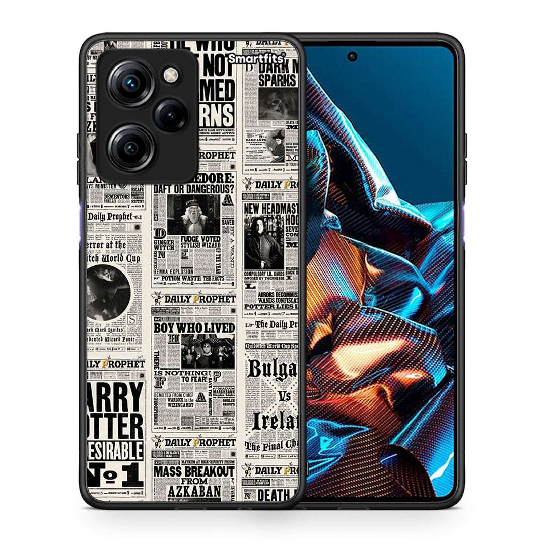 Θήκη Xiaomi Poco X5 Pro 5G Dual Harry Paper από τη Smartfits με σχέδιο στο πίσω μέρος και μαύρο περίβλημα | Xiaomi Poco X5 Pro 5G Dual Harry Paper Case with Colorful Back and Black Bezels