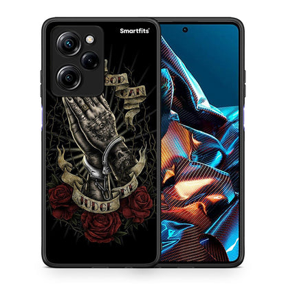 Θήκη Xiaomi Poco X5 Pro 5G Dual Judge By God από τη Smartfits με σχέδιο στο πίσω μέρος και μαύρο περίβλημα | Xiaomi Poco X5 Pro 5G Dual Judge By God Case with Colorful Back and Black Bezels