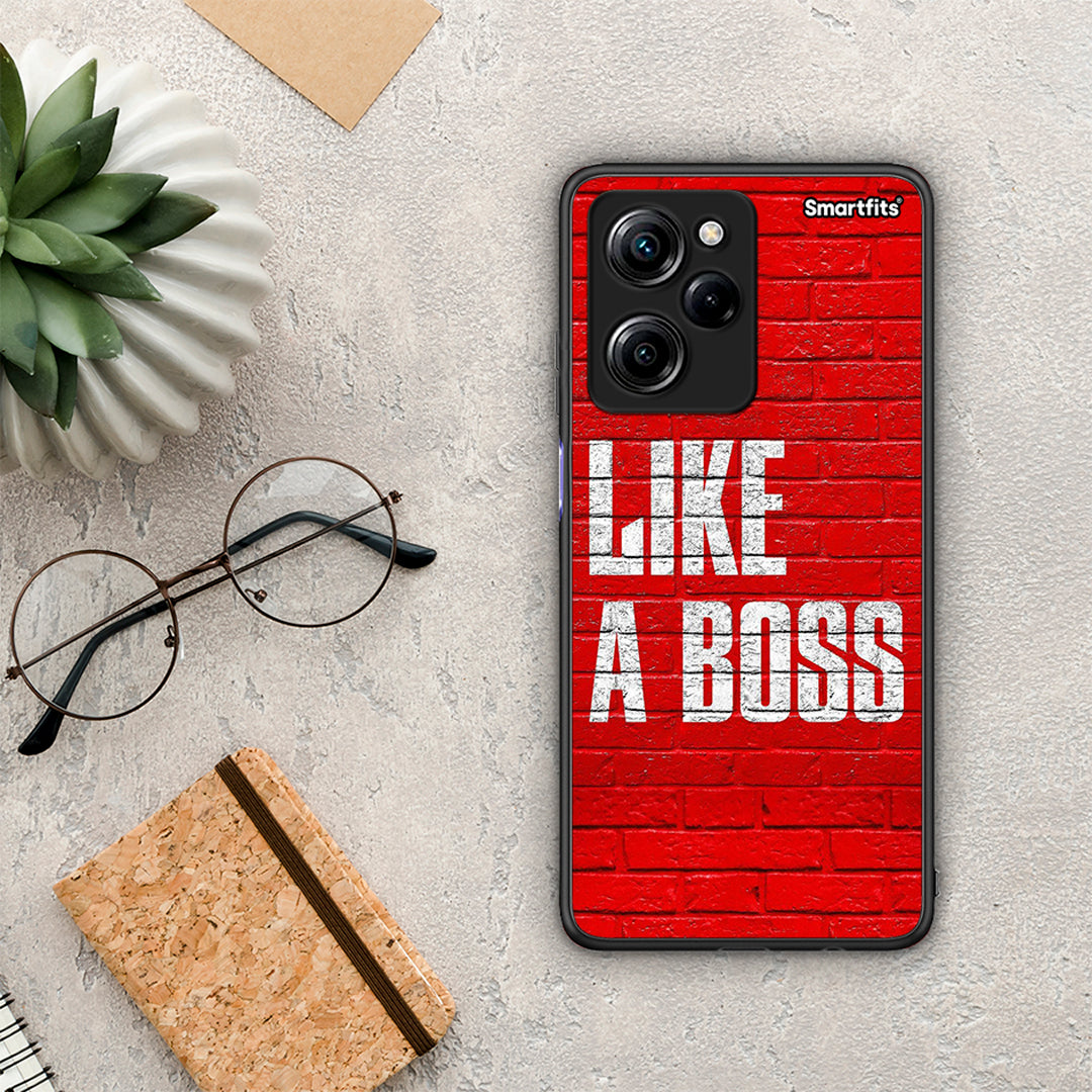 Θήκη Xiaomi Poco X5 Pro 5G Dual Like A Boss από τη Smartfits με σχέδιο στο πίσω μέρος και μαύρο περίβλημα | Xiaomi Poco X5 Pro 5G Dual Like A Boss Case with Colorful Back and Black Bezels