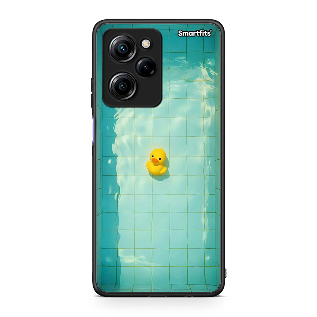 Θήκη Xiaomi Poco X5 Pro 5G Dual Yellow Duck από τη Smartfits με σχέδιο στο πίσω μέρος και μαύρο περίβλημα | Xiaomi Poco X5 Pro 5G Dual Yellow Duck Case with Colorful Back and Black Bezels