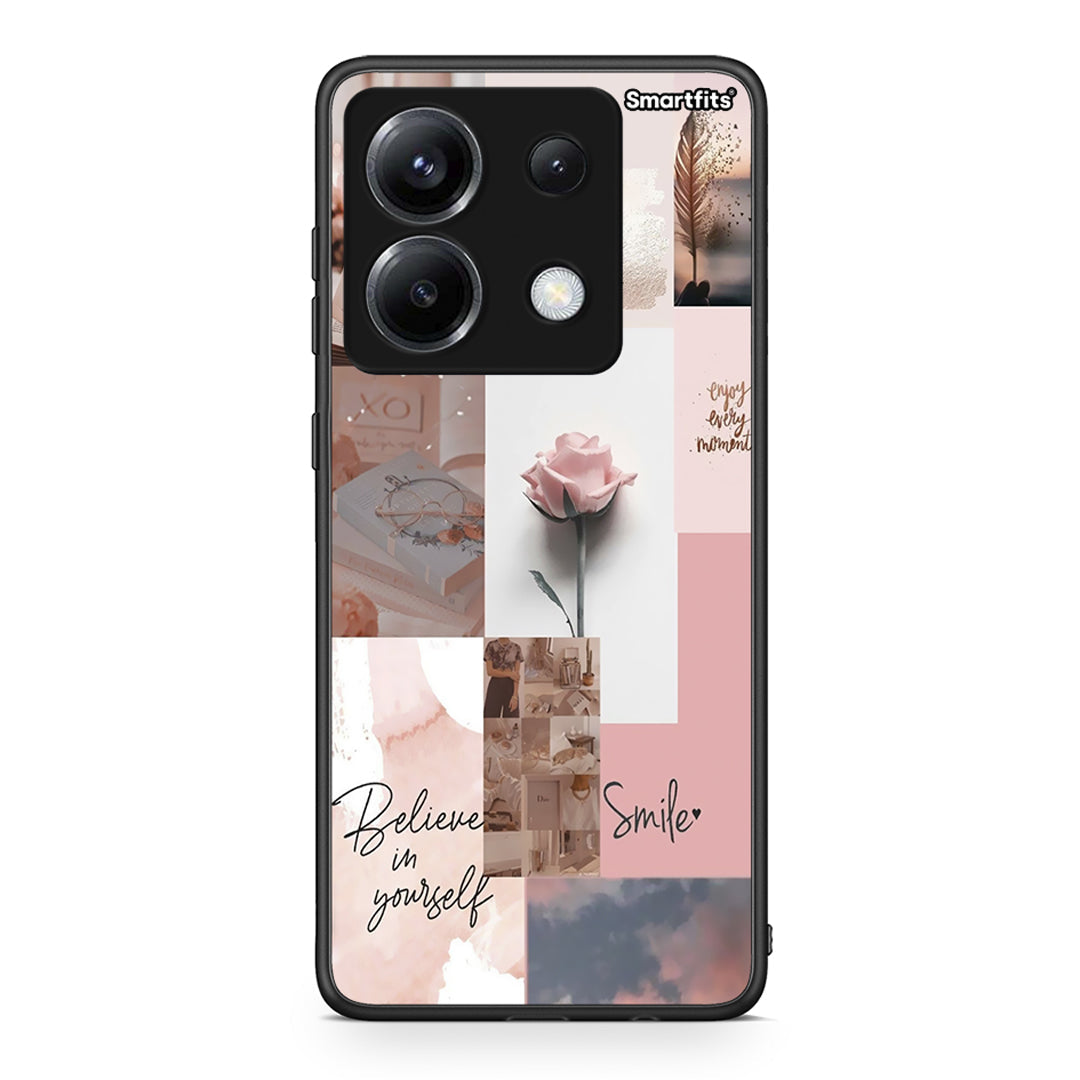 Xiaomi Poco X6 Aesthetic Collage θήκη από τη Smartfits με σχέδιο στο πίσω μέρος και μαύρο περίβλημα | Smartphone case with colorful back and black bezels by Smartfits