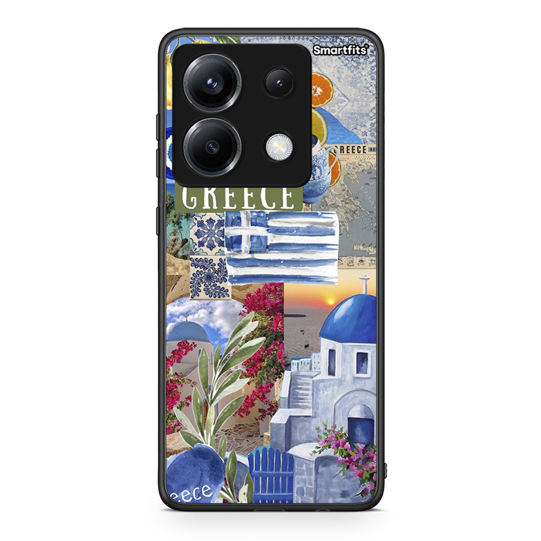Xiaomi Poco X6 All Greek Θήκη από τη Smartfits με σχέδιο στο πίσω μέρος και μαύρο περίβλημα | Smartphone case with colorful back and black bezels by Smartfits
