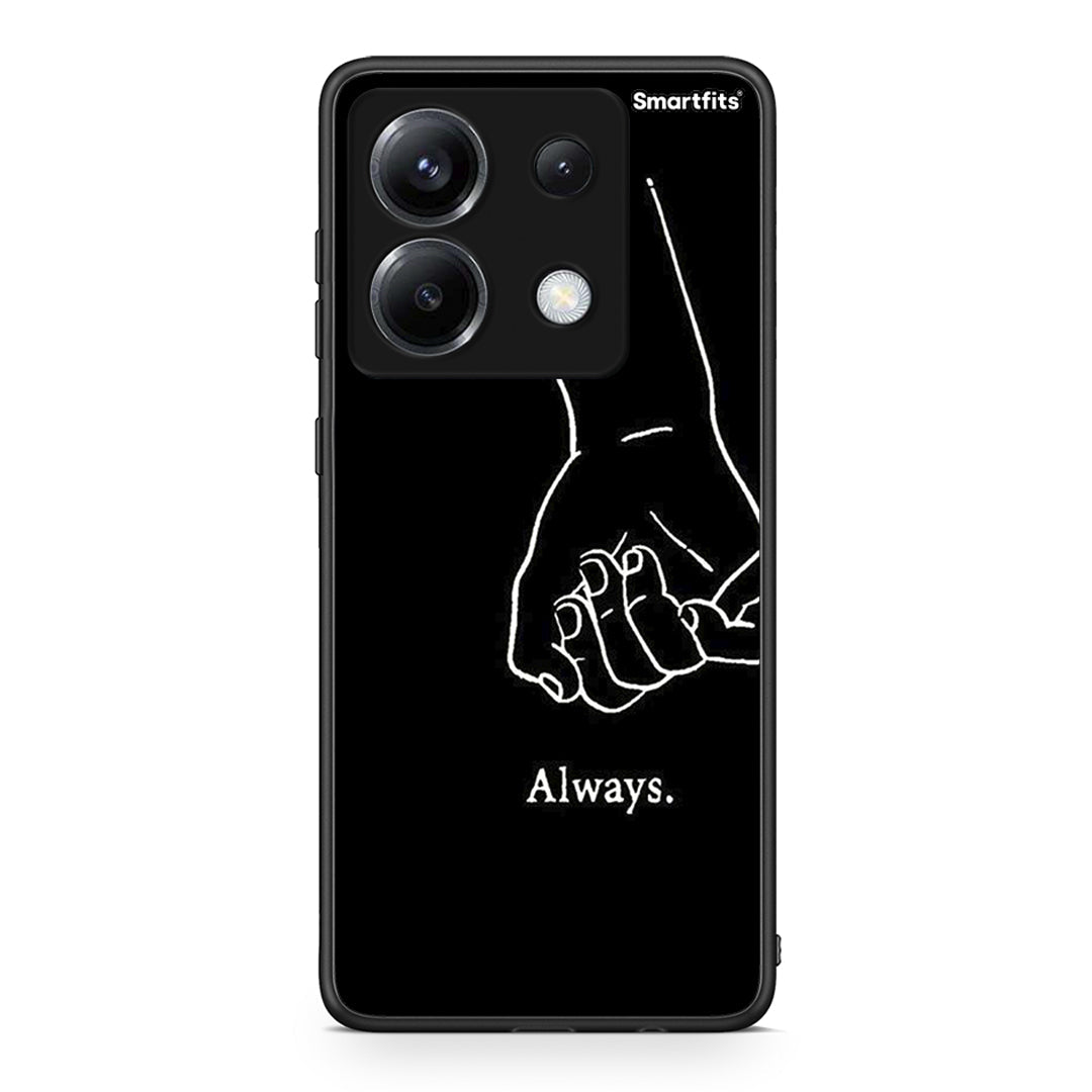 Xiaomi Poco X6 Always & Forever 1 Θήκη Αγίου Βαλεντίνου από τη Smartfits με σχέδιο στο πίσω μέρος και μαύρο περίβλημα | Smartphone case with colorful back and black bezels by Smartfits