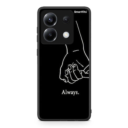 Xiaomi Poco X6 Always & Forever 1 Θήκη Αγίου Βαλεντίνου από τη Smartfits με σχέδιο στο πίσω μέρος και μαύρο περίβλημα | Smartphone case with colorful back and black bezels by Smartfits