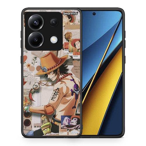 Θήκη Xiaomi Poco X6 Anime Collage από τη Smartfits με σχέδιο στο πίσω μέρος και μαύρο περίβλημα | Xiaomi Poco X6 Anime Collage case with colorful back and black bezels