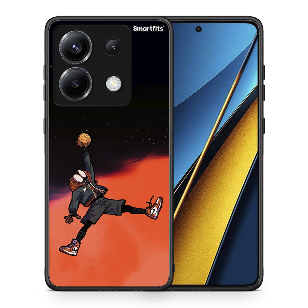 Θήκη Xiaomi Poco X6 Basketball Hero από τη Smartfits με σχέδιο στο πίσω μέρος και μαύρο περίβλημα | Xiaomi Poco X6 Basketball Hero case with colorful back and black bezels