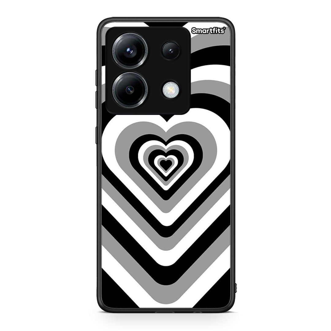 Xiaomi Poco X6 Black Hearts θήκη από τη Smartfits με σχέδιο στο πίσω μέρος και μαύρο περίβλημα | Smartphone case with colorful back and black bezels by Smartfits