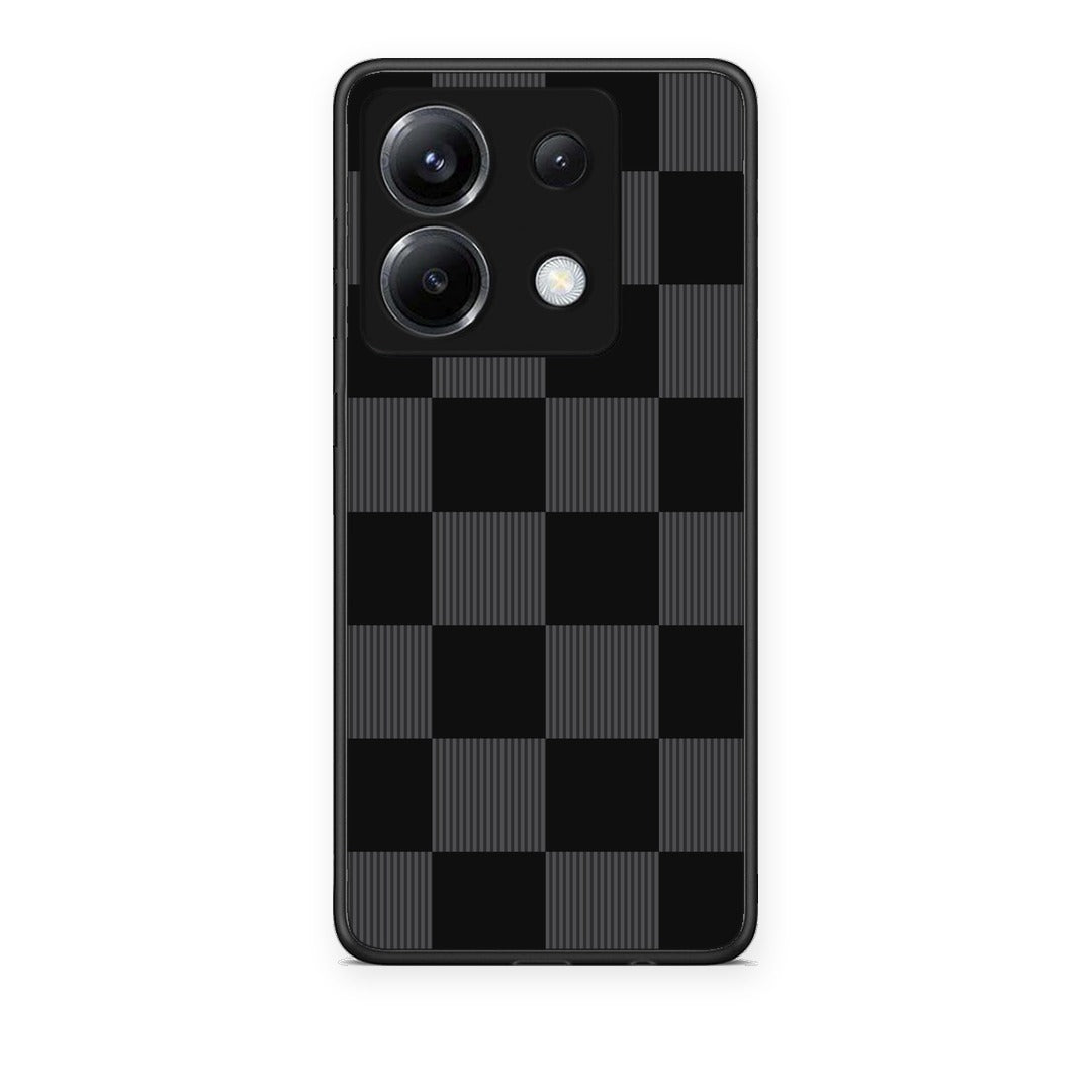 Θήκη Xiaomi Poco X6 Black and Charcoal Striped Checks από τη Smartfits με σχέδιο στο πίσω μέρος και μαύρο περίβλημα | Xiaomi Poco X6 Black and Charcoal Striped Checks case with colorful back and black bezels