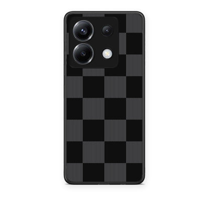 Θήκη Xiaomi Poco X6 Black and Charcoal Striped Checks από τη Smartfits με σχέδιο στο πίσω μέρος και μαύρο περίβλημα | Xiaomi Poco X6 Black and Charcoal Striped Checks case with colorful back and black bezels