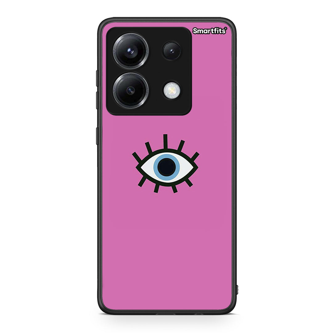 Xiaomi Poco X6 Blue Eye Pink θήκη από τη Smartfits με σχέδιο στο πίσω μέρος και μαύρο περίβλημα | Smartphone case with colorful back and black bezels by Smartfits