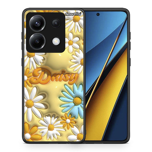 Θήκη Xiaomi Poco X6 Bubble Daisies από τη Smartfits με σχέδιο στο πίσω μέρος και μαύρο περίβλημα | Xiaomi Poco X6 Bubble Daisies case with colorful back and black bezels