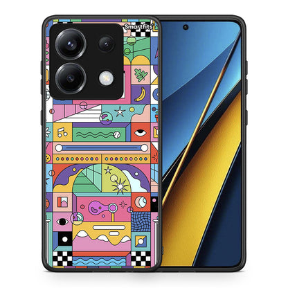 Θήκη Xiaomi Poco X6 Bubbles Soap από τη Smartfits με σχέδιο στο πίσω μέρος και μαύρο περίβλημα | Xiaomi Poco X6 Bubbles Soap case with colorful back and black bezels