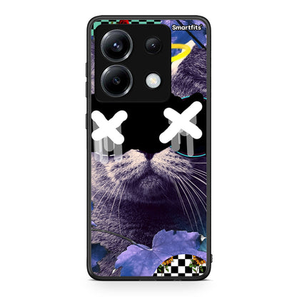 Xiaomi Poco X6 Cat Collage θήκη από τη Smartfits με σχέδιο στο πίσω μέρος και μαύρο περίβλημα | Smartphone case with colorful back and black bezels by Smartfits