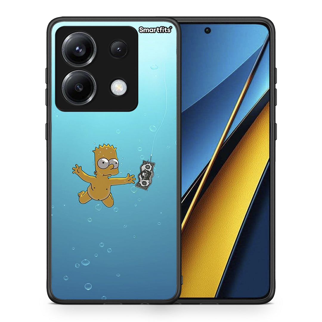 Θήκη Xiaomi Poco X6 Chasing Money από τη Smartfits με σχέδιο στο πίσω μέρος και μαύρο περίβλημα | Xiaomi Poco X6 Chasing Money case with colorful back and black bezels