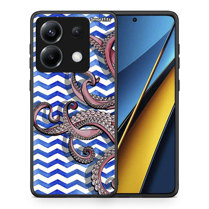Θήκη Xiaomi Poco X6 Chevron Devilfish από τη Smartfits με σχέδιο στο πίσω μέρος και μαύρο περίβλημα | Xiaomi Poco X6 Chevron Devilfish case with colorful back and black bezels