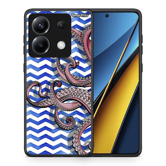 Θήκη Xiaomi Poco X6 Chevron Devilfish από τη Smartfits με σχέδιο στο πίσω μέρος και μαύρο περίβλημα | Xiaomi Poco X6 Chevron Devilfish case with colorful back and black bezels