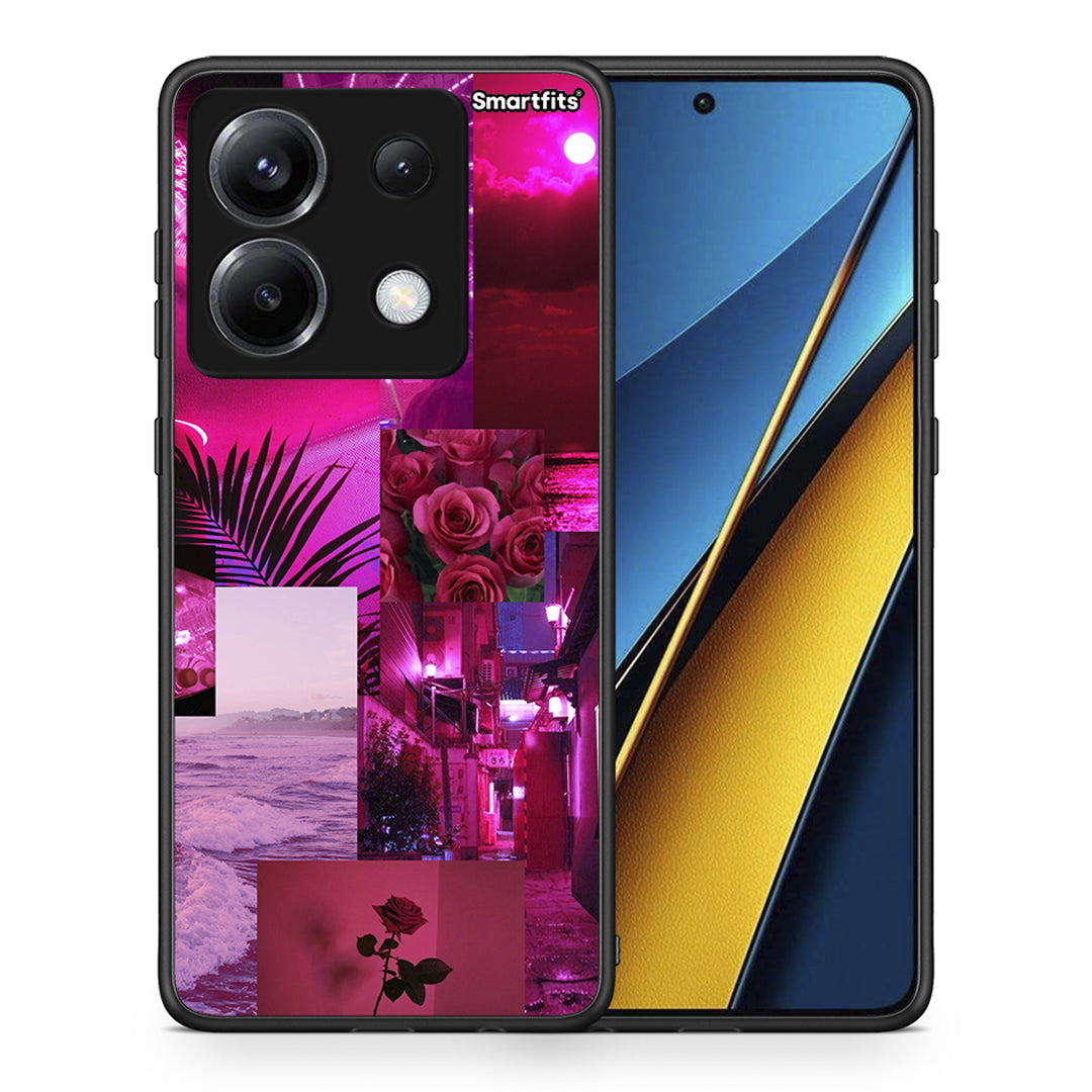 Collage Red Roses - Xiaomi Poco X6 θήκη