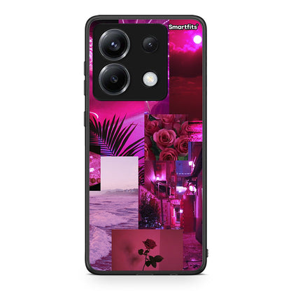 Xiaomi Poco X6 Collage Red Roses Θήκη Αγίου Βαλεντίνου από τη Smartfits με σχέδιο στο πίσω μέρος και μαύρο περίβλημα | Smartphone case with colorful back and black bezels by Smartfits