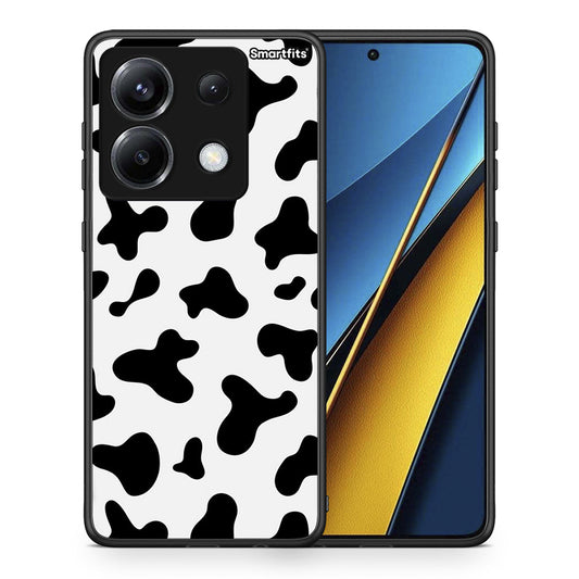Θήκη Xiaomi Poco X6 Cow Print από τη Smartfits με σχέδιο στο πίσω μέρος και μαύρο περίβλημα | Xiaomi Poco X6 Cow Print case with colorful back and black bezels