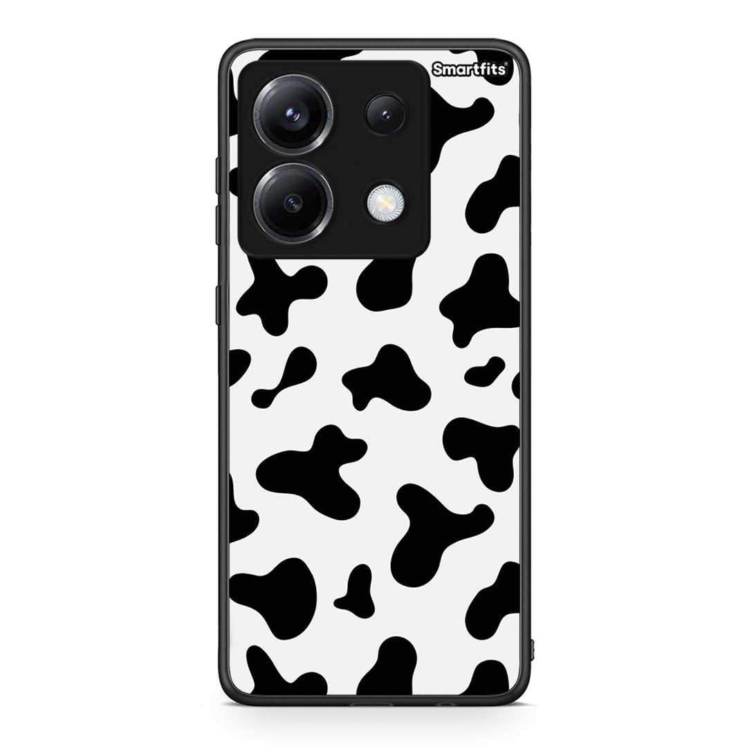 Xiaomi Poco X6 Cow Print θήκη από τη Smartfits με σχέδιο στο πίσω μέρος και μαύρο περίβλημα | Smartphone case with colorful back and black bezels by Smartfits