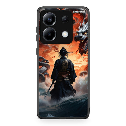 Xiaomi Poco X6 Dragons Fight θήκη από τη Smartfits με σχέδιο στο πίσω μέρος και μαύρο περίβλημα | Smartphone case with colorful back and black bezels by Smartfits