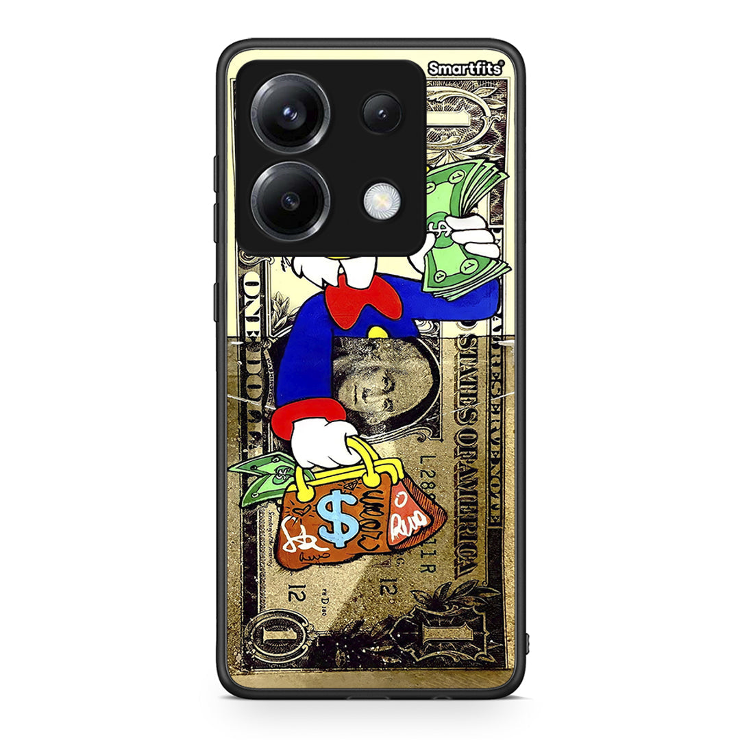 Xiaomi Poco X6 Duck Money Θήκη από τη Smartfits με σχέδιο στο πίσω μέρος και μαύρο περίβλημα | Smartphone case with colorful back and black bezels by Smartfits