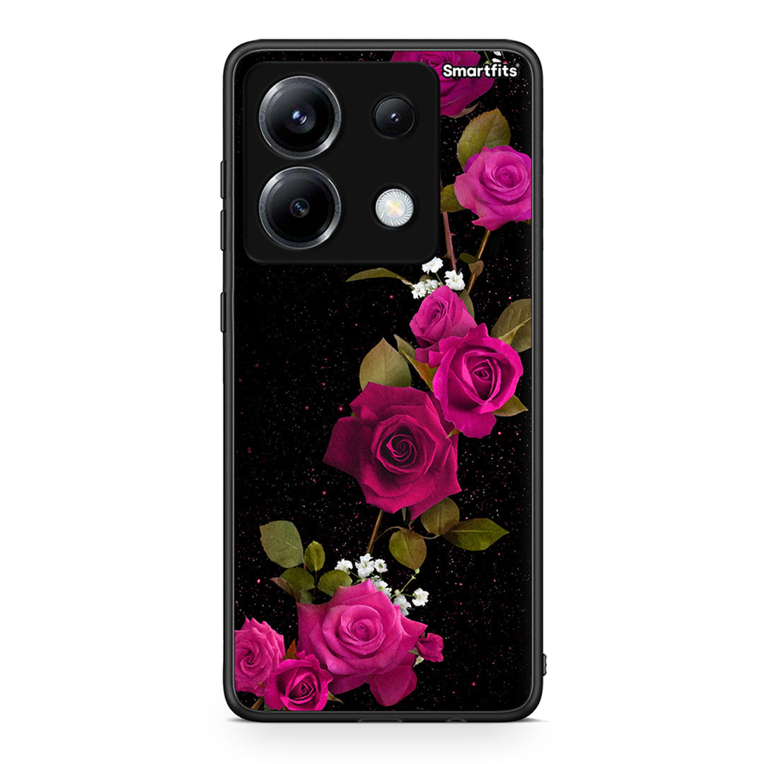 4 - Xiaomi Poco X6 Red Roses Flower case, cover, bumper