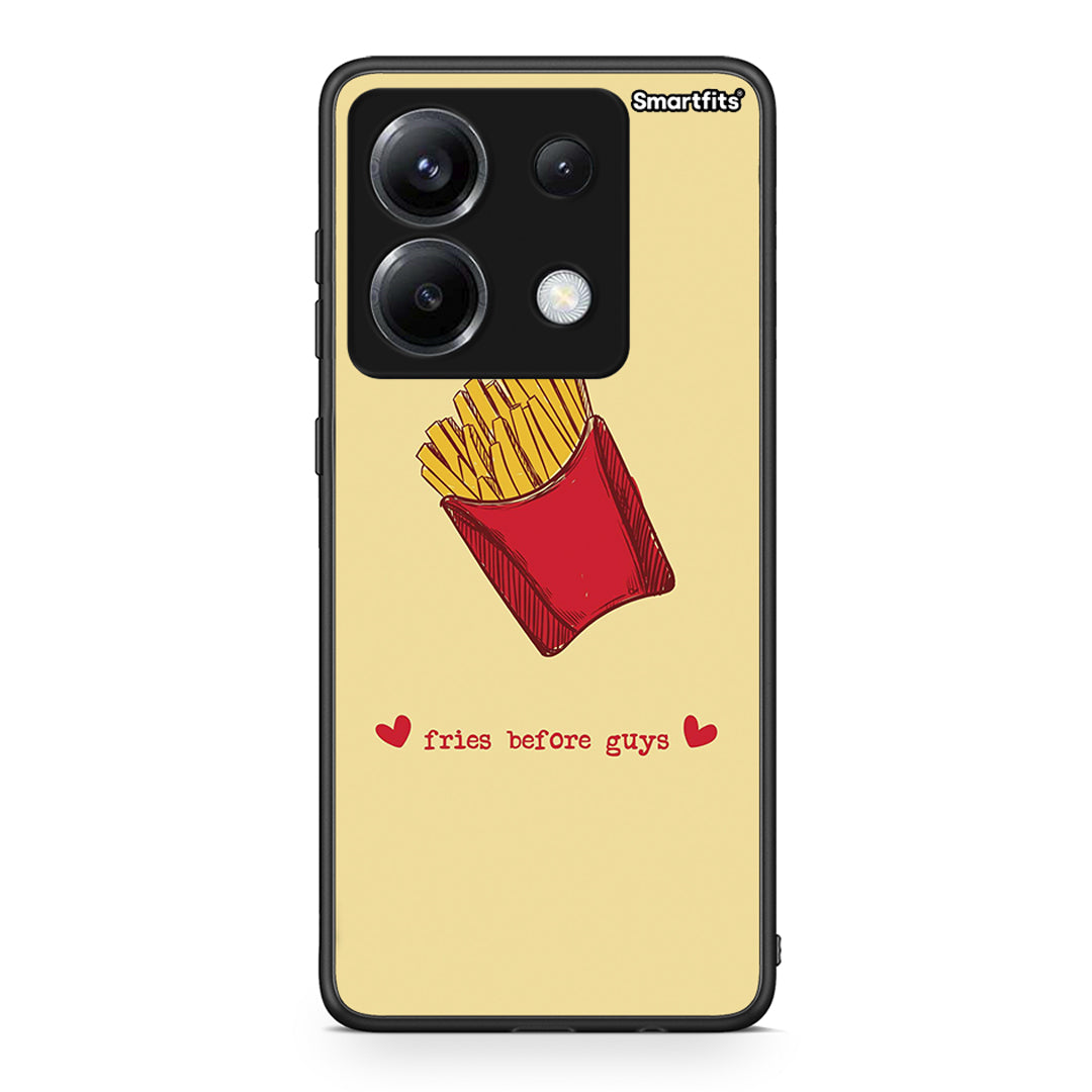 Xiaomi Poco X6 Fries Before Guys Θήκη Αγίου Βαλεντίνου από τη Smartfits με σχέδιο στο πίσω μέρος και μαύρο περίβλημα | Smartphone case with colorful back and black bezels by Smartfits