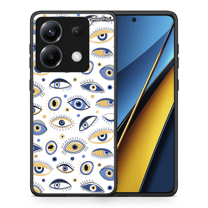 Θήκη Xiaomi Poco X6 Ftou Ftou από τη Smartfits με σχέδιο στο πίσω μέρος και μαύρο περίβλημα | Xiaomi Poco X6 Ftou Ftou case with colorful back and black bezels
