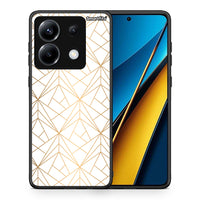 Thumbnail for Θήκη Xiaomi Poco X6 Luxury White Geometric από τη Smartfits με σχέδιο στο πίσω μέρος και μαύρο περίβλημα | Xiaomi Poco X6 Luxury White Geometric case with colorful back and black bezels