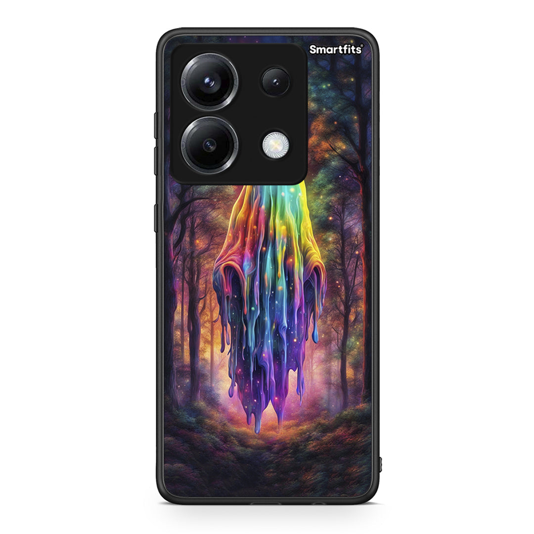 Xiaomi Poco X6 Halloween Ghost θήκη από τη Smartfits με σχέδιο στο πίσω μέρος και μαύρο περίβλημα | Smartphone case with colorful back and black bezels by Smartfits