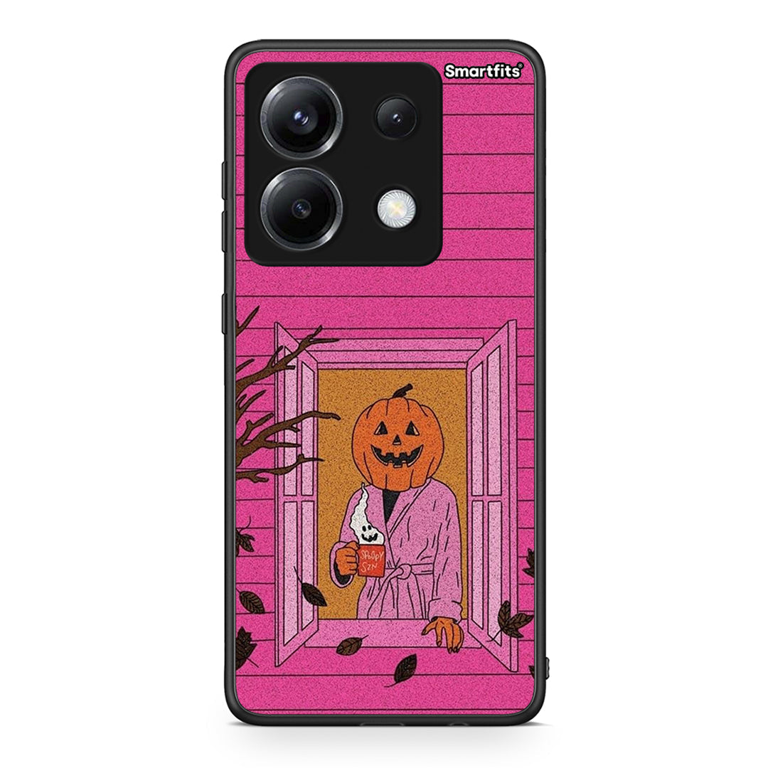 Xiaomi Poco X6 Halloween Pumpkin Lady Θήκη από τη Smartfits με σχέδιο στο πίσω μέρος και μαύρο περίβλημα | Smartphone case with colorful back and black bezels by Smartfits