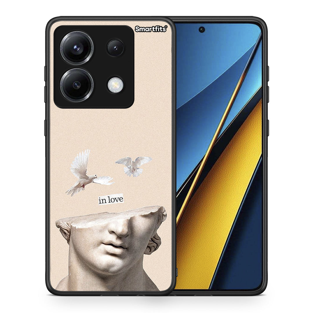 Θήκη Xiaomi Poco X6 In Love από τη Smartfits με σχέδιο στο πίσω μέρος και μαύρο περίβλημα | Xiaomi Poco X6 In Love case with colorful back and black bezels