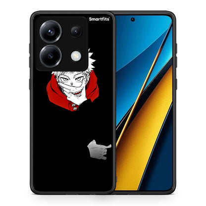 Θήκη Xiaomi Poco X6 Itadori Anime από τη Smartfits με σχέδιο στο πίσω μέρος και μαύρο περίβλημα | Xiaomi Poco X6 Itadori Anime case with colorful back and black bezels