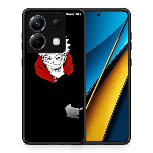 Θήκη Xiaomi Poco X6 Itadori Anime από τη Smartfits με σχέδιο στο πίσω μέρος και μαύρο περίβλημα | Xiaomi Poco X6 Itadori Anime case with colorful back and black bezels