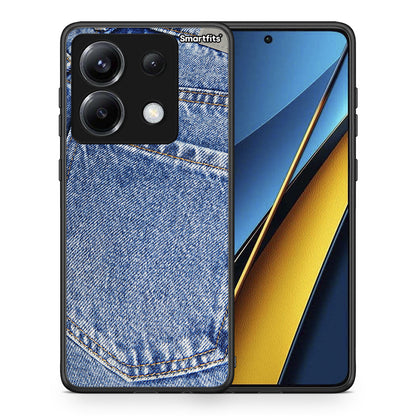 Θήκη Xiaomi Poco X6 Jeans Pocket από τη Smartfits με σχέδιο στο πίσω μέρος και μαύρο περίβλημα | Xiaomi Poco X6 Jeans Pocket case with colorful back and black bezels