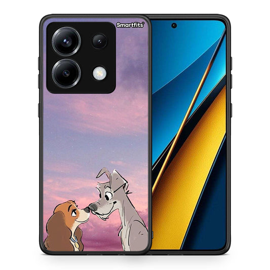 Θήκη Xiaomi Poco X6 Lady And Tramp από τη Smartfits με σχέδιο στο πίσω μέρος και μαύρο περίβλημα | Xiaomi Poco X6 Lady And Tramp case with colorful back and black bezels