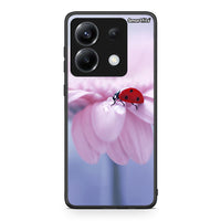 Thumbnail for Xiaomi Poco X6 Ladybug Flower θήκη από τη Smartfits με σχέδιο στο πίσω μέρος και μαύρο περίβλημα | Smartphone case with colorful back and black bezels by Smartfits