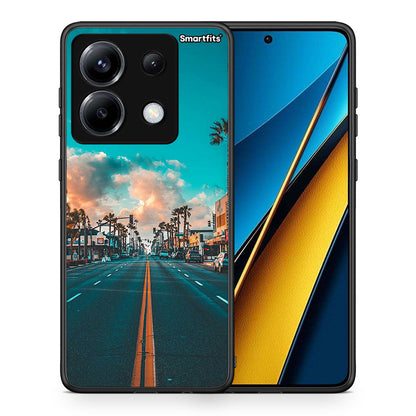 Θήκη Xiaomi Poco X6 City Landscape από τη Smartfits με σχέδιο στο πίσω μέρος και μαύρο περίβλημα | Xiaomi Poco X6 City Landscape case with colorful back and black bezels