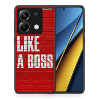 Thumbnail for Θήκη Xiaomi Poco X6 Like A Boss από τη Smartfits με σχέδιο στο πίσω μέρος και μαύρο περίβλημα | Xiaomi Poco X6 Like A Boss case with colorful back and black bezels